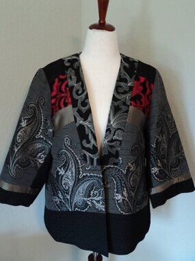 Multi Colored Women's Jacket - Open Front